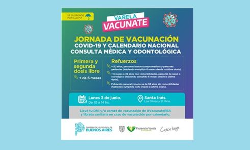 F. Varela – Jornada de vacunación, atención médica y odontológica en Santa Inés